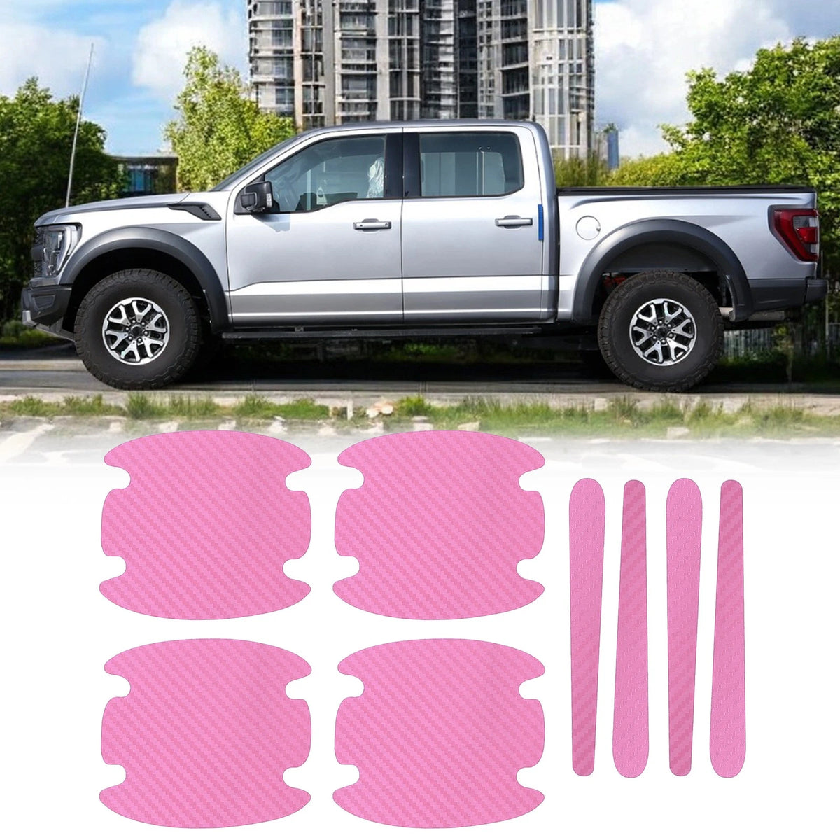 Car Door Cup Protector Sticker for Universal Fit (92x98mm) - Pink