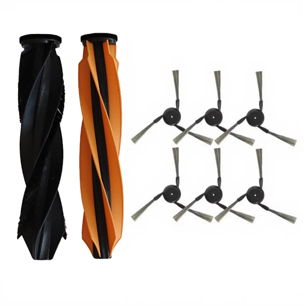 Brush Replacement Kit for Dreame P60 Robot Vacuum (8 Piece, Rubber Nylon)