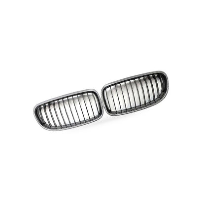 Carbon Texture Gloss Black Front Bumper Grille for BMW 3 Series E90 E91 (2009–2012)