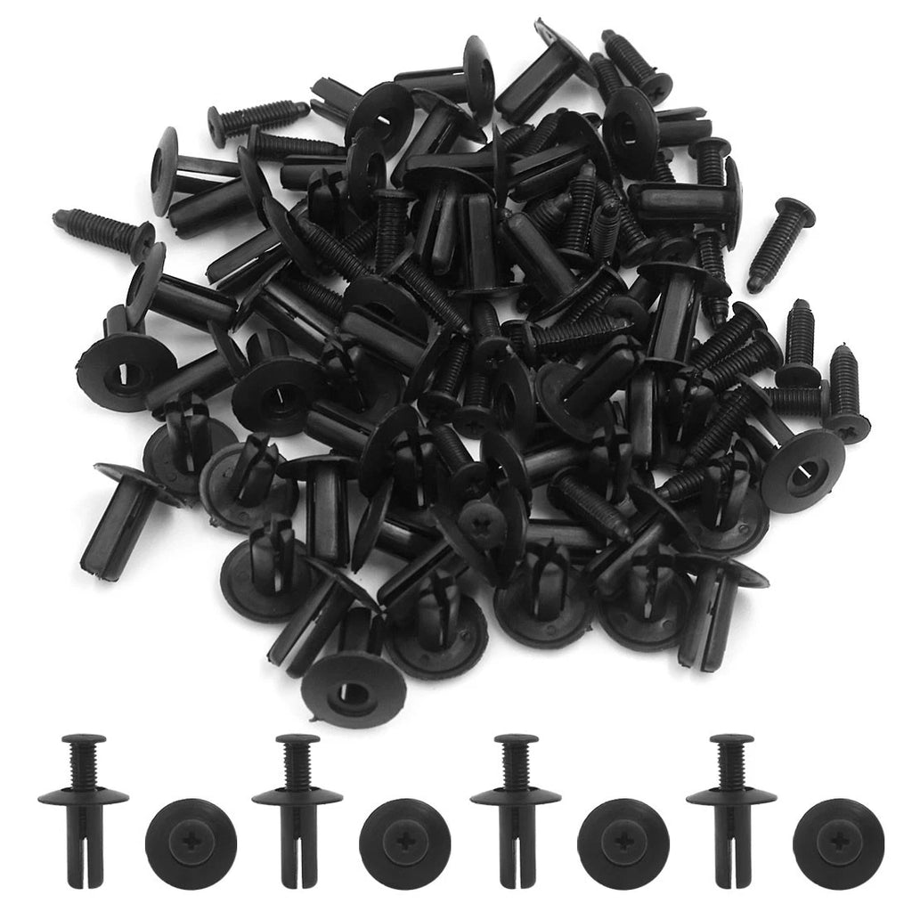 50 Pcs 8mm Hole Plastic Rivets Fastener Clips for Universal Use (All Years)