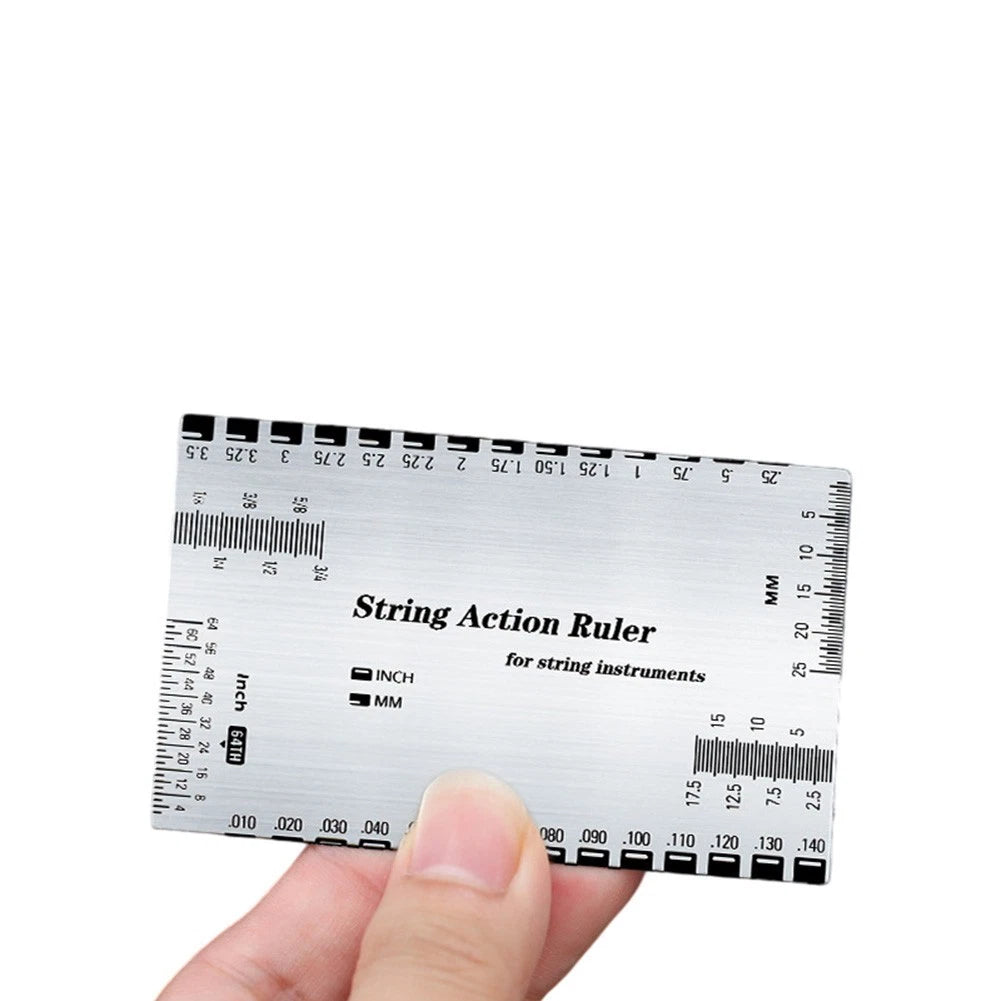 Iron String Clearance Ruler for Guitar Bass Setup (8.5x5.4cm)
