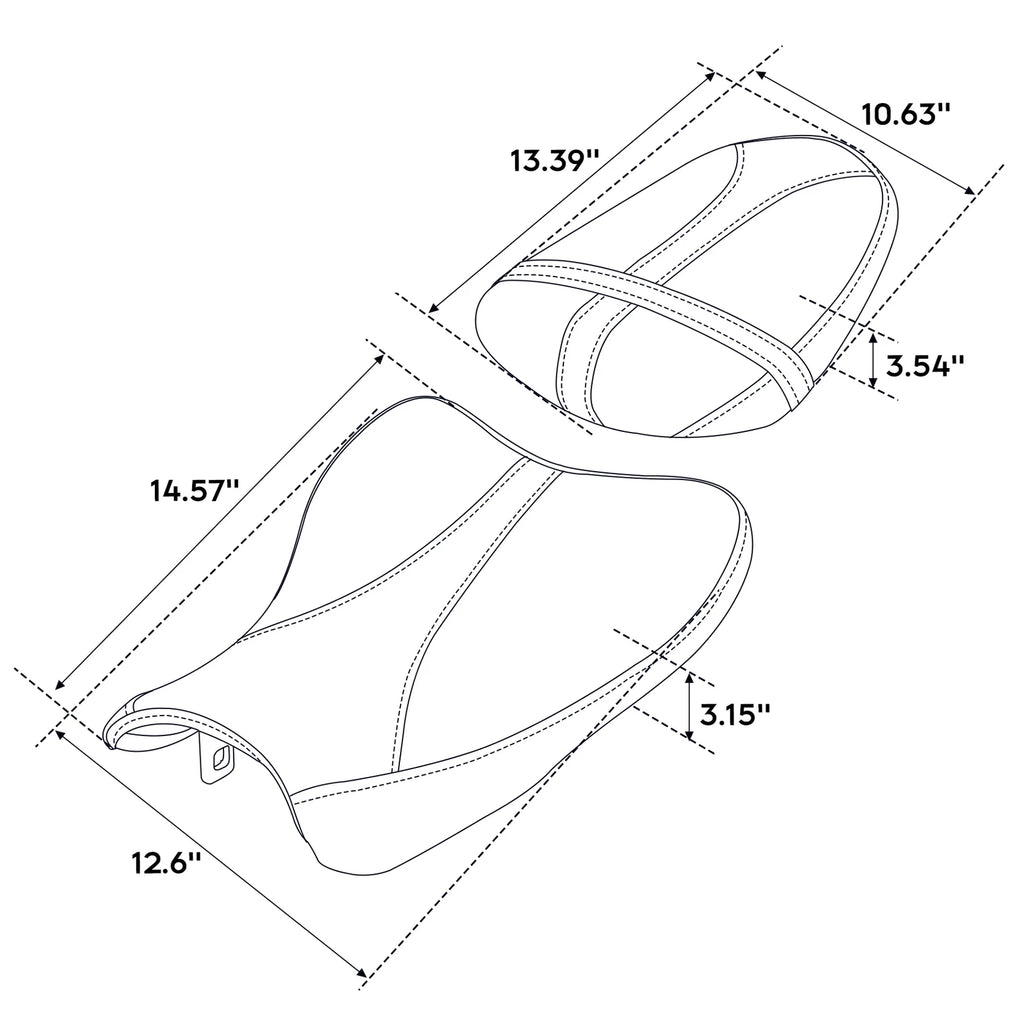 Driver & Passenger Seat for Suzuki GSXR1000 (2007–2008)