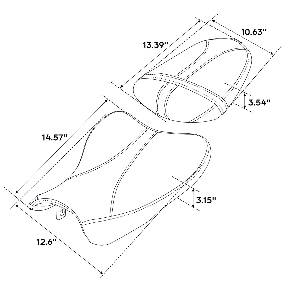 Driver & Passenger Seat for Suzuki GSXR1000 (2007–2008)