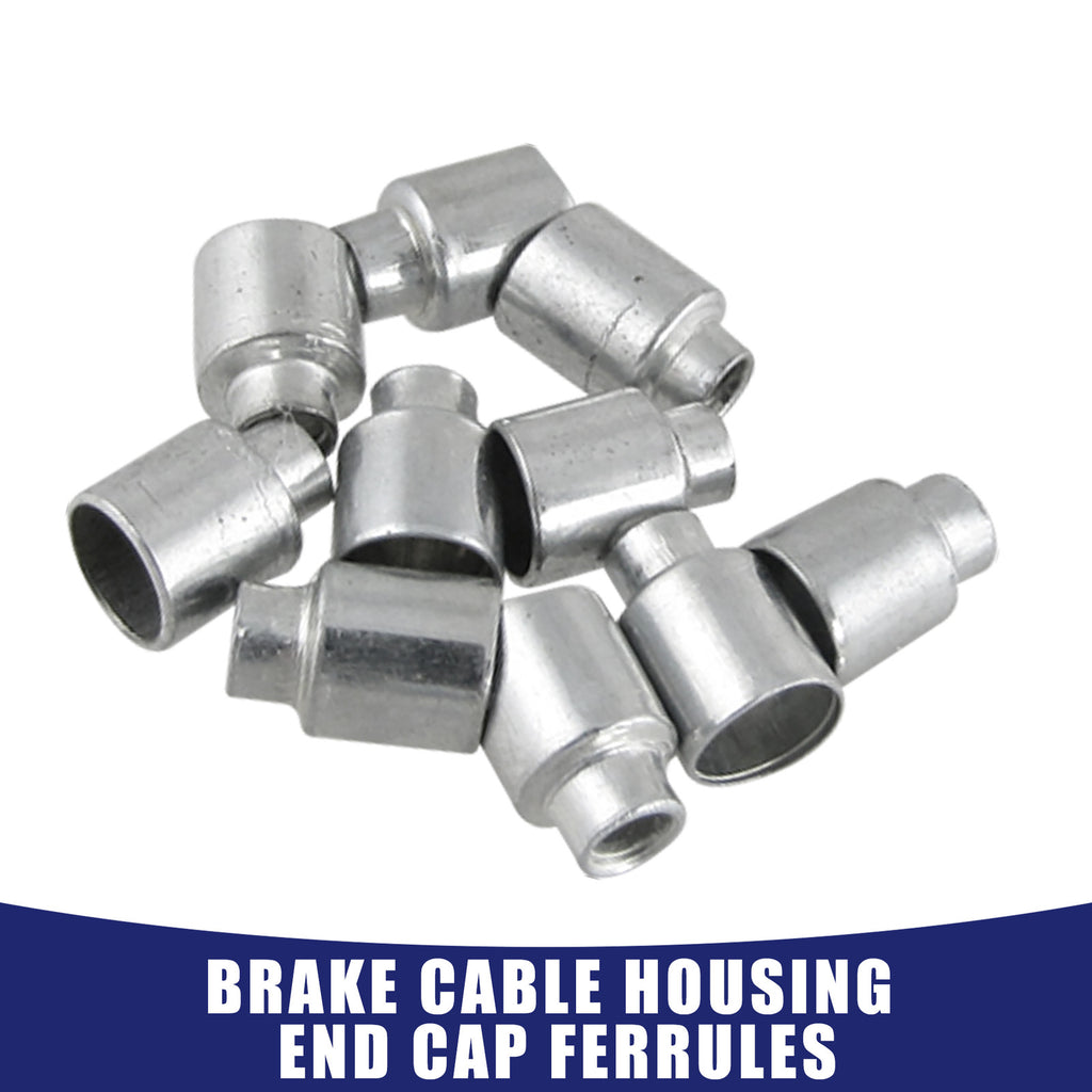 Brake Cable Housing End Cap Ferrules Replacement Kit for Universal (10 Pack)