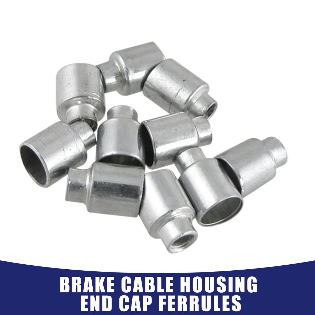 Brake Cable Housing End Cap Ferrules Replacement Kit for Universal (10 Pack)