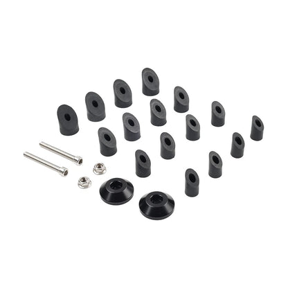 2X Black Motorcycle 7/8'' 1'' Handlebar Grips for