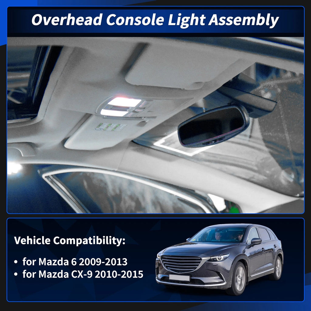 Dome Light Overhead Console Assembly for Mazda 6 (2009–2013), CX-9 (2010–2015) Beige