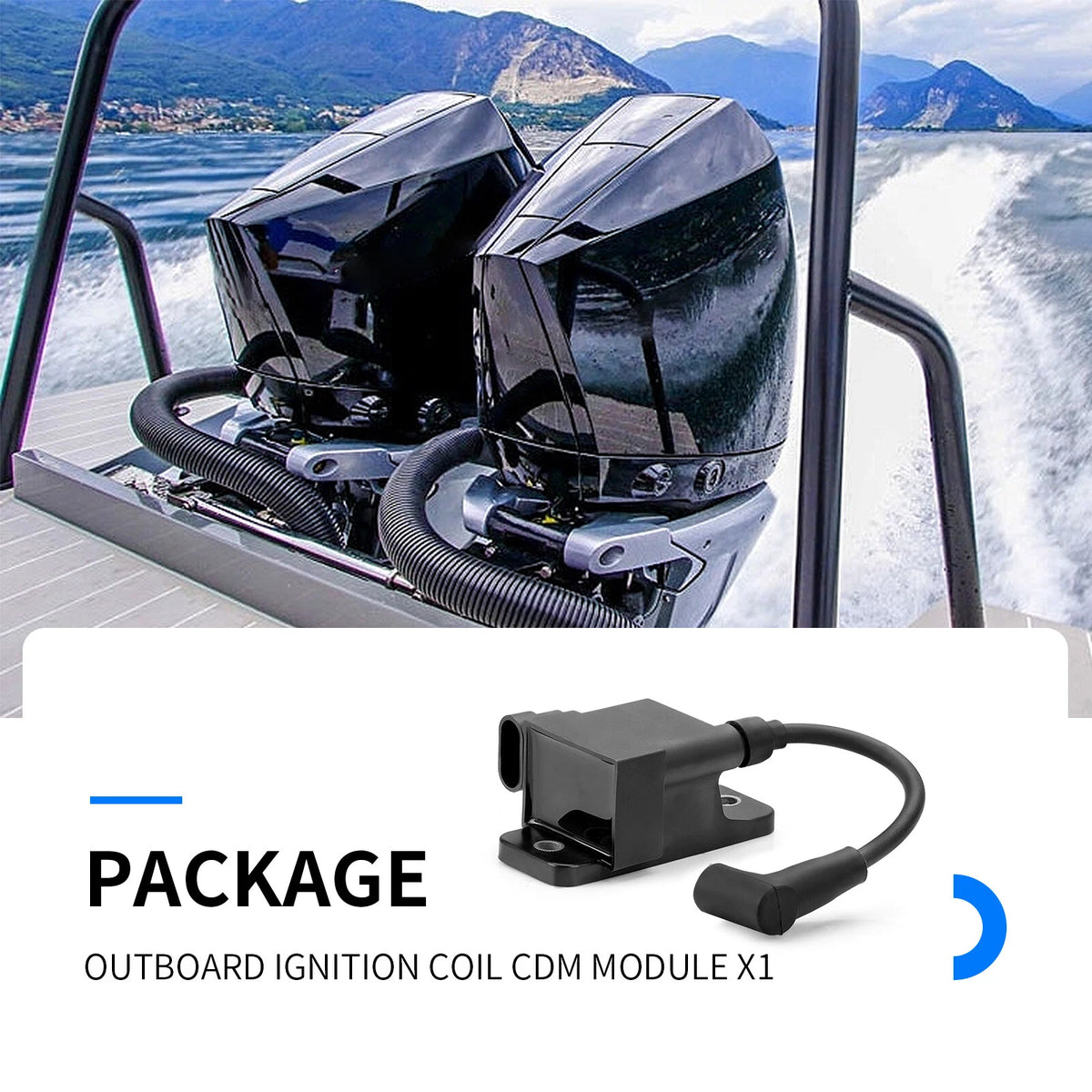 Outboard Ignition Coil CDM Module for Mercury MerCruiser (827509A10, 114-7509)
