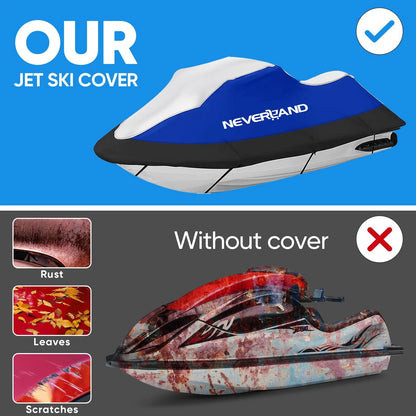 Trailerable Waterproof Jet Ski Cover for Seadoo GTI 90/130 (120"-135")