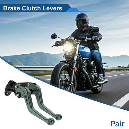 Adjustable Short Brake Clutch Lever Set for Buell XB12R (2009) - Titanium Tone