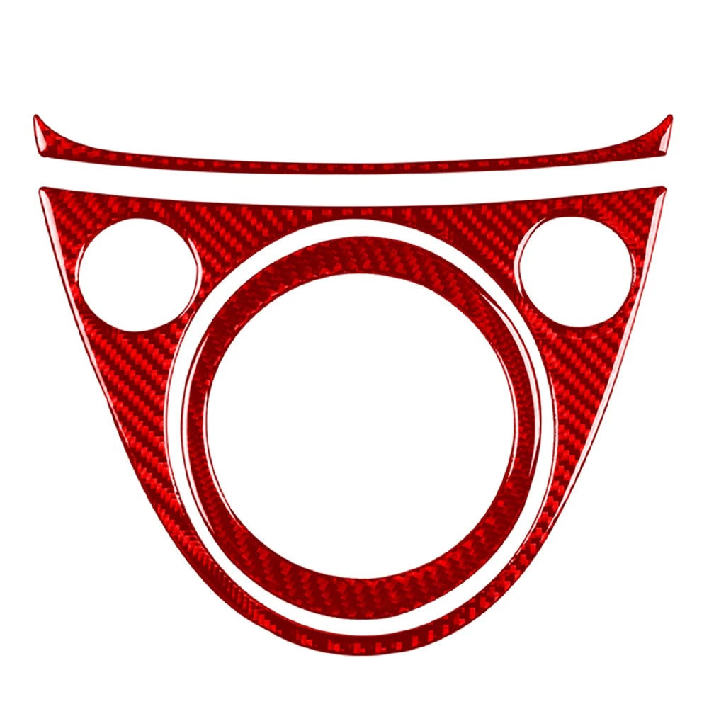 Center Console Gear Shift Panel Cover Trim for Fiat 500 (2012–2015) Red