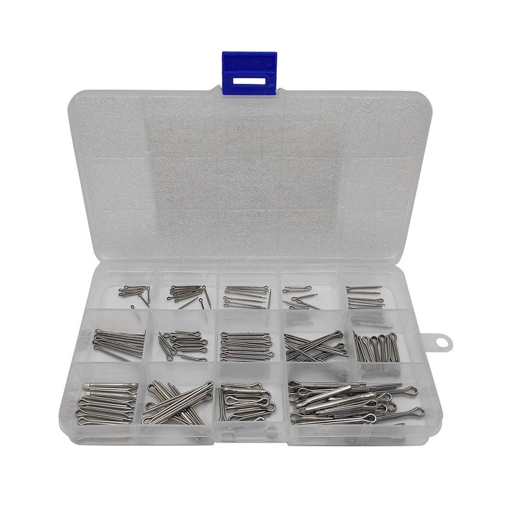 Assorted Cotter Pin Kit 150 Pieces 15 Sizes for M3 Carbon Steel