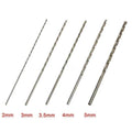 10-Piece Extra Long Drill Bit Set 2mm/3mm/3.5mm/4mm/5mm (150mm Length)