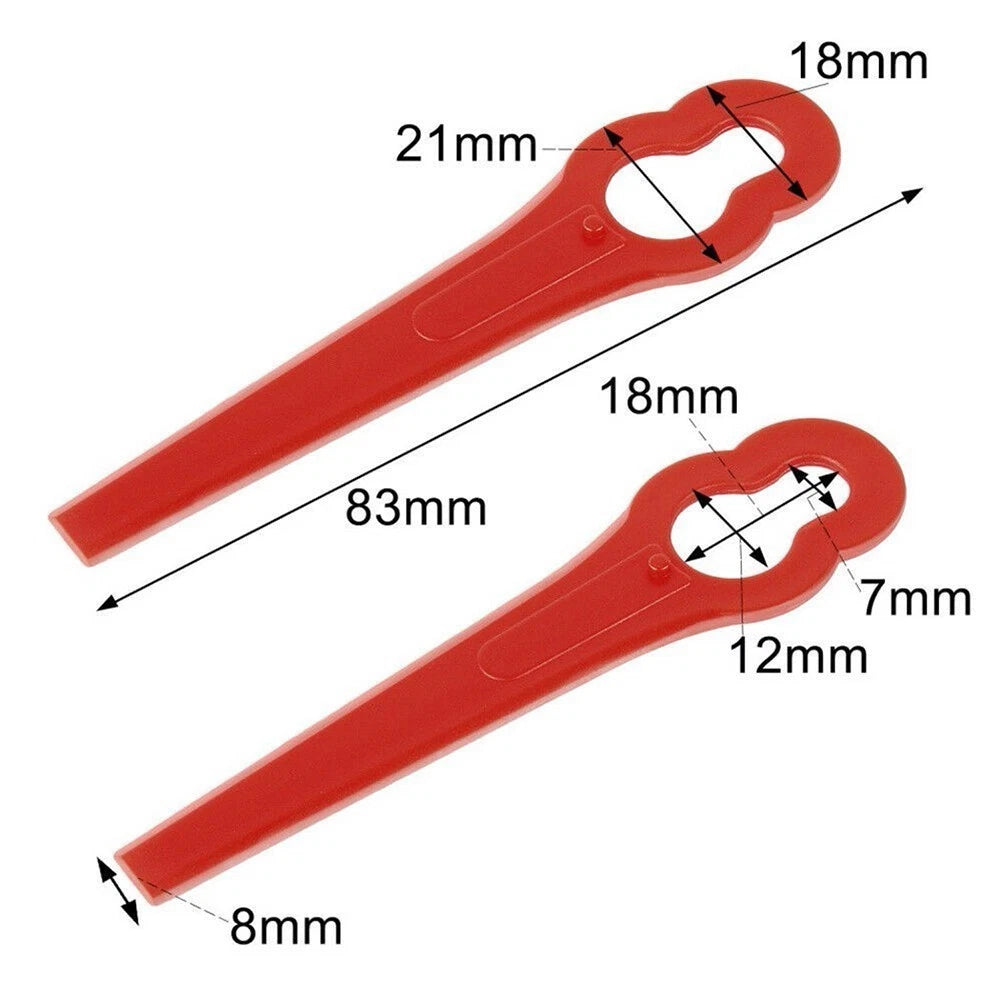 10X Plastic Blade for Einhell GE-CT 18 Cordless Grass Trimmer