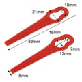 10X Plastic Blade for Einhell GE-CT 18 Cordless Grass Trimmer