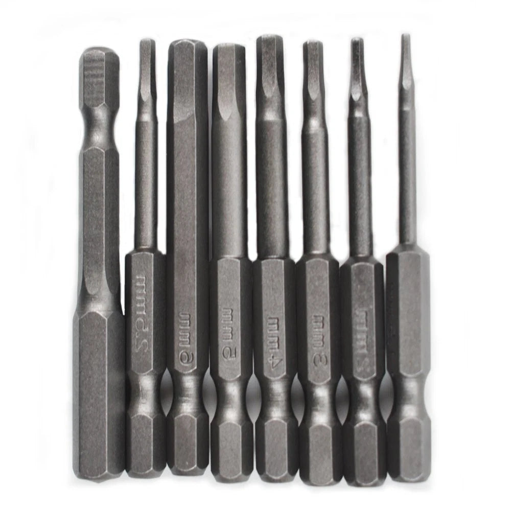 8 Piece Hex Head Allen Bit Set for Impact Driver Drill