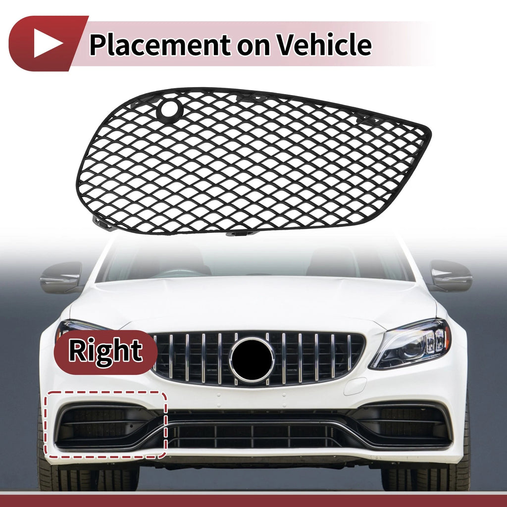 Front Right Fog Light Grill Replacement for Mercedes-Benz C350e (2016–2018)