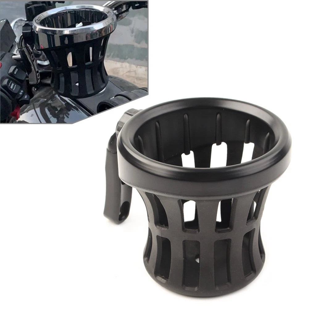 Handlebar Cup Holder for Harley (Universal, Matte Black)