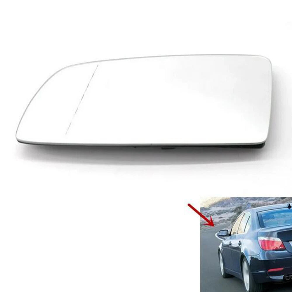 Left Heated Rearview Mirror Glass for BMW 5 6 Series E60 E63 (2001–2010)
