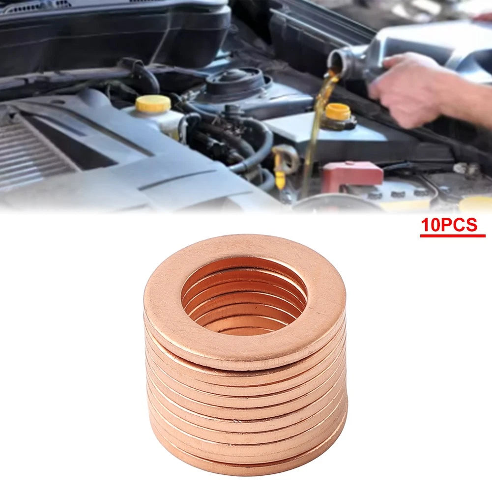 Copper Oil Drain Plug Gasket Crush Washer Seal Ring for Universal (M121.5)