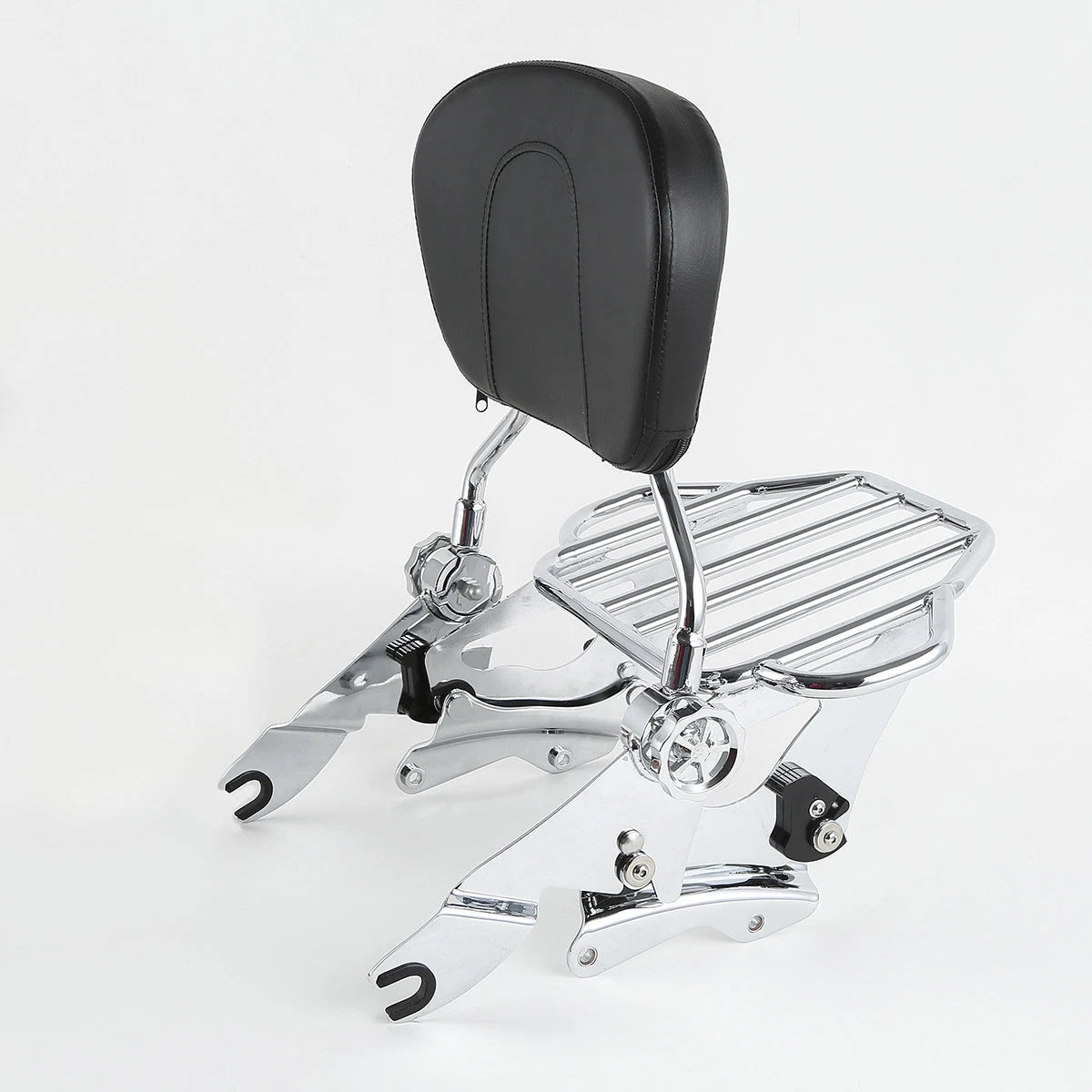Sissy Bar Luggage Rack Backrest Docking Kit for Harley Touring (2014–2024) Chrome