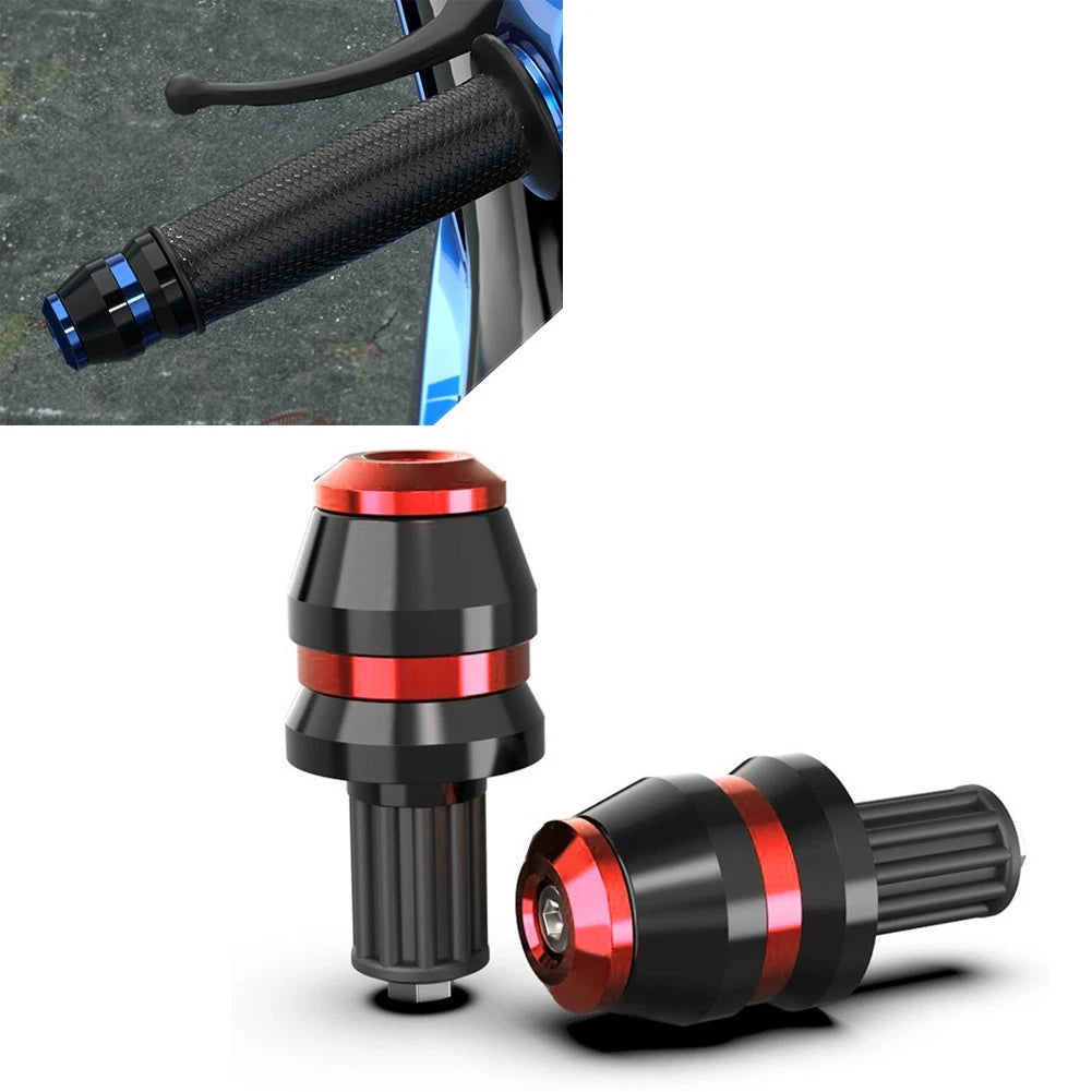 22mm Motorcycle Handlebar Grips Bar End Slider Cap Plugs for Universal Models