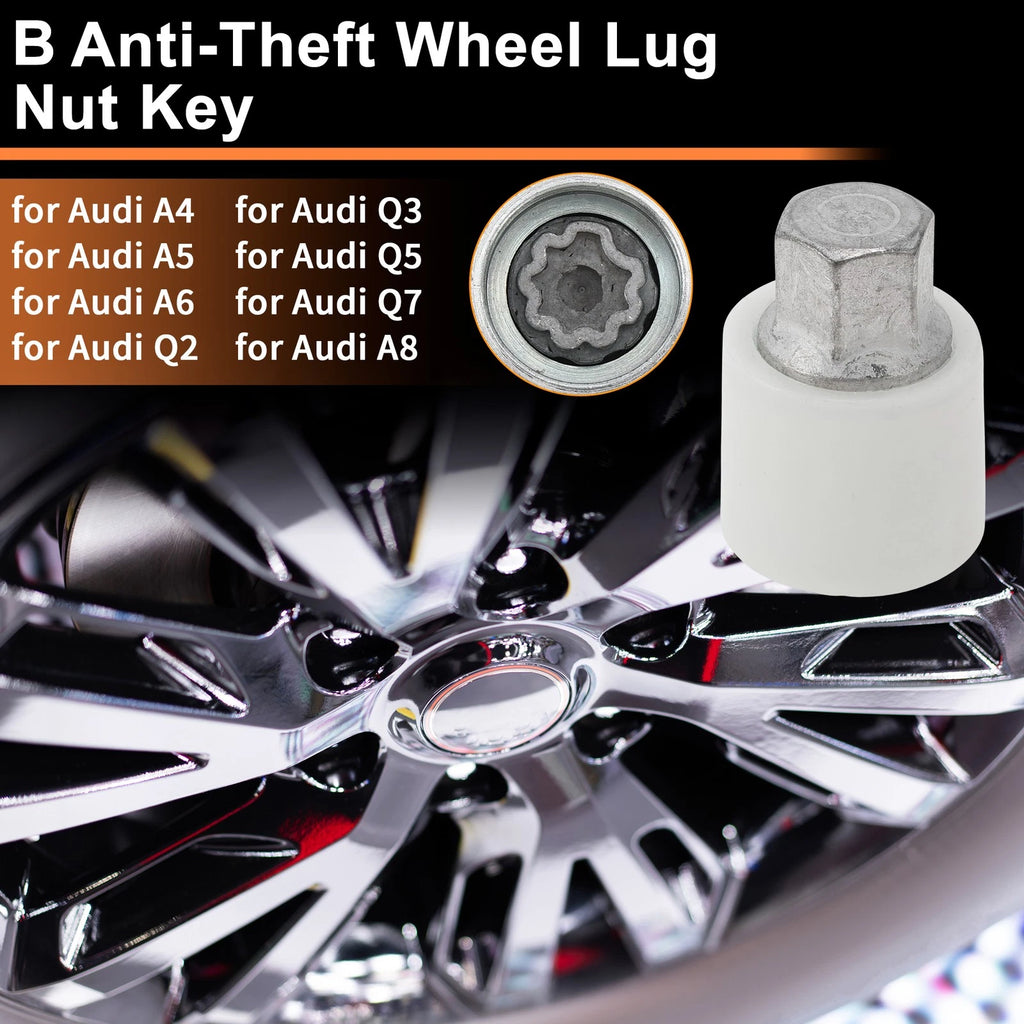 Wheel Lock Lug Nut for Audi A4 (Locking Nut Key Socket Removal Tool)