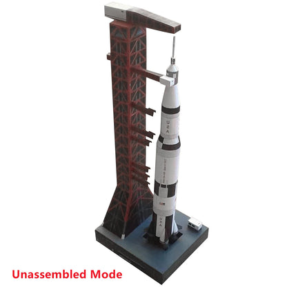 1/300 USS Saturn V Rocket & Launch Pad Model (Unassembled)