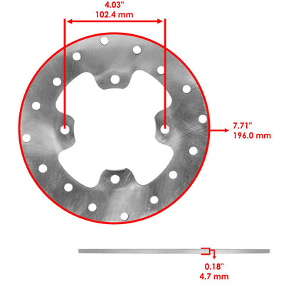 Front and Rear Brake Disc Rotors Replacement Kit for John Deere RSX860i (2012–2021)
