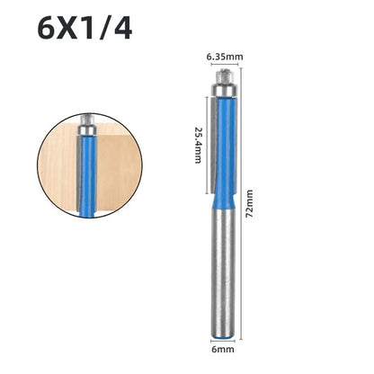 6mm Shank Milling Cutter Flush Trim Router Bit with Bearing for
