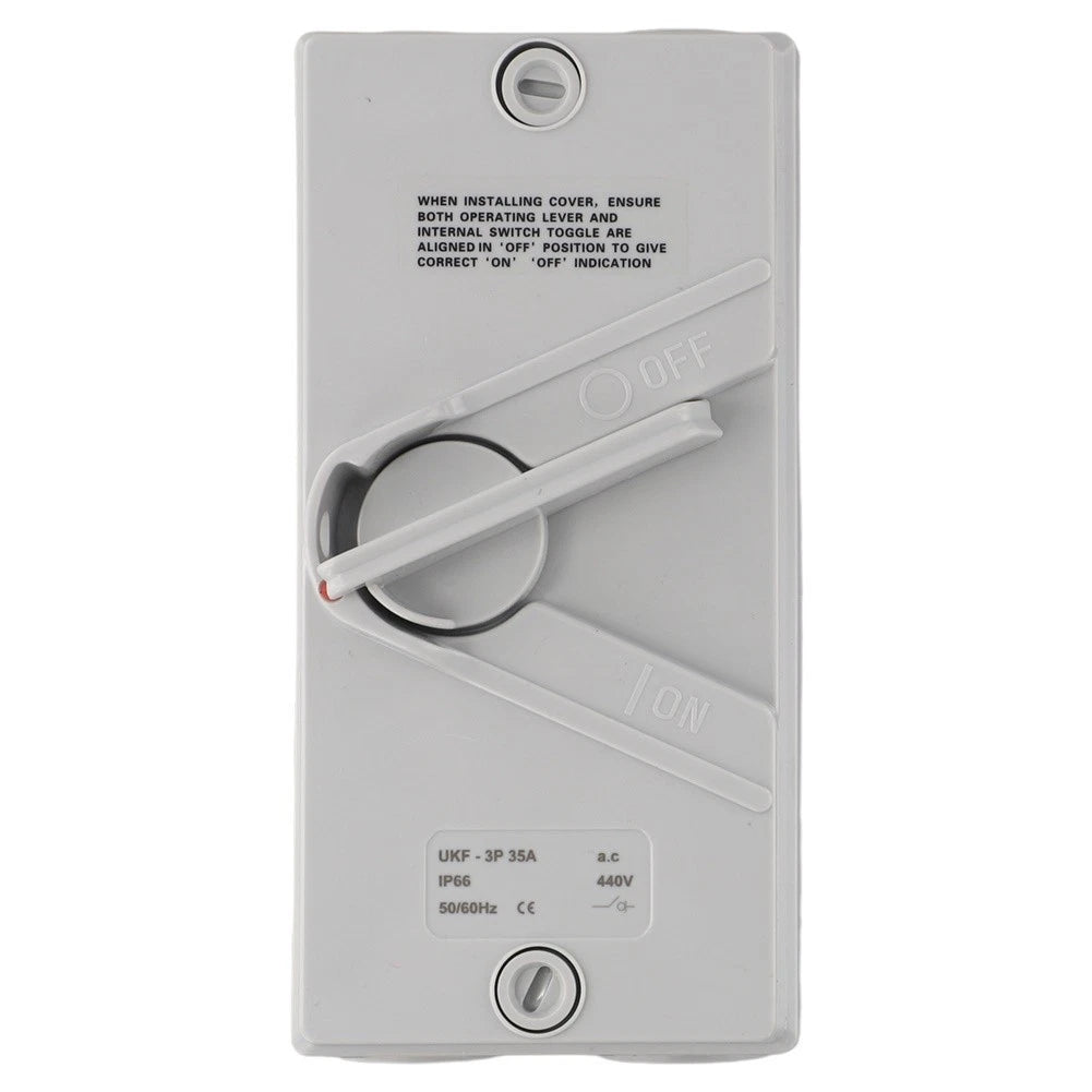 3-Pole 63A Disconnect Switch for Outdoor Use (IP56, 110V-440V)