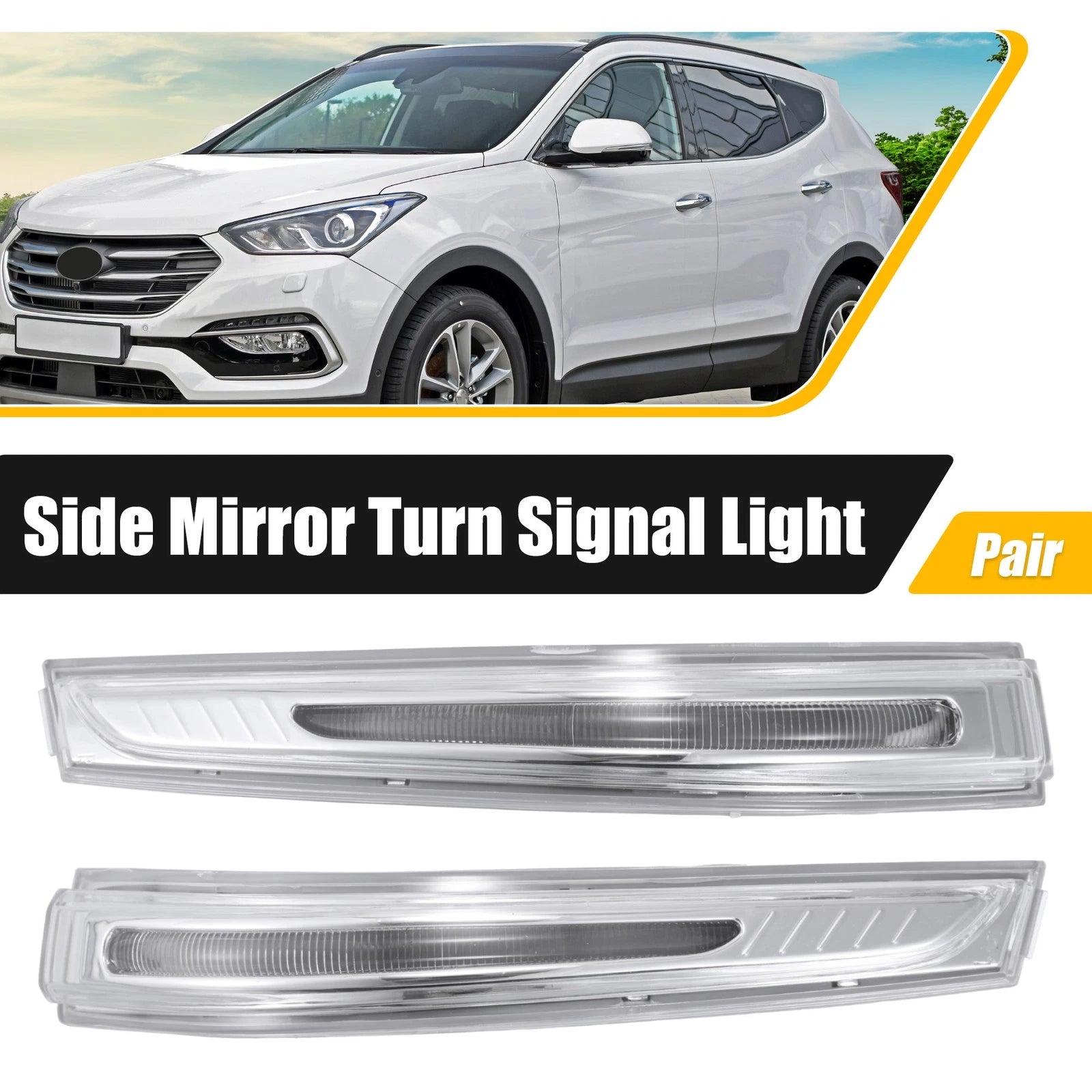 Side Mirror Turn Signal Light Pair Left Right for Hyundai Santa Fe (2014–2019)