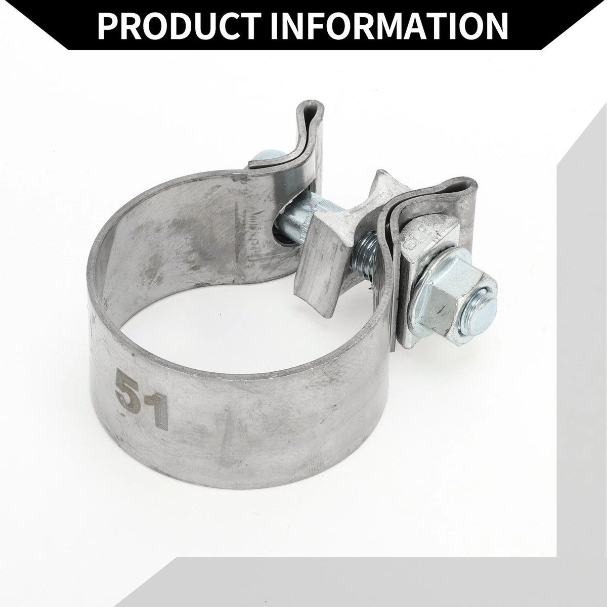 Exhaust Pipe Clamp for Car Stainless Steel 2.01" (30mm)