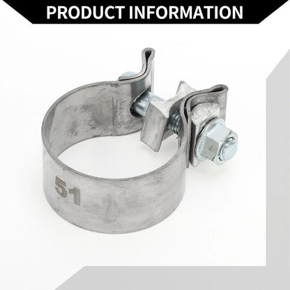 Exhaust Pipe Clamp for Car Stainless Steel 2.01" (30mm)