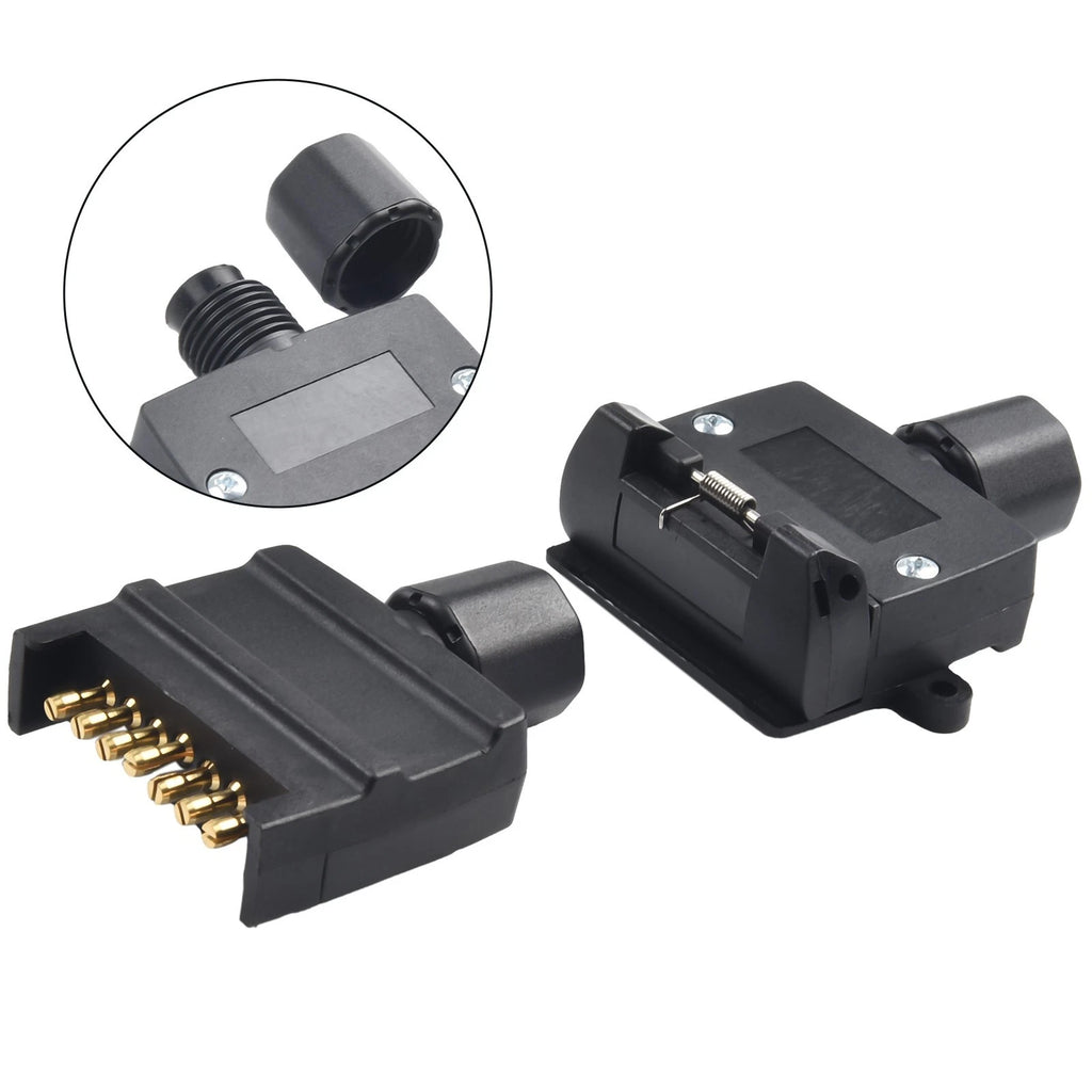 7 Pin Flat Trailer Connector for Caravan Boat (Easy Install)
