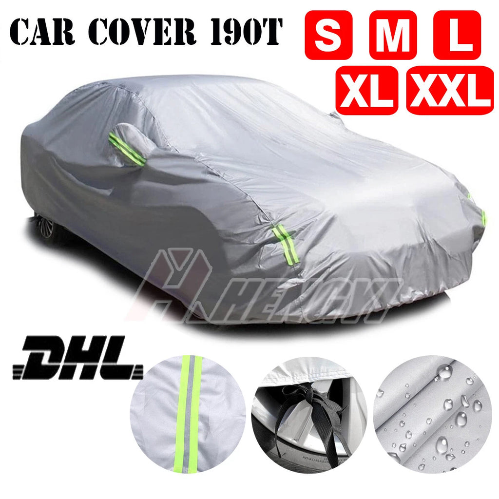 Universal Sedan Car Cover Waterproof Dust Sun Snow Protector S-XXL