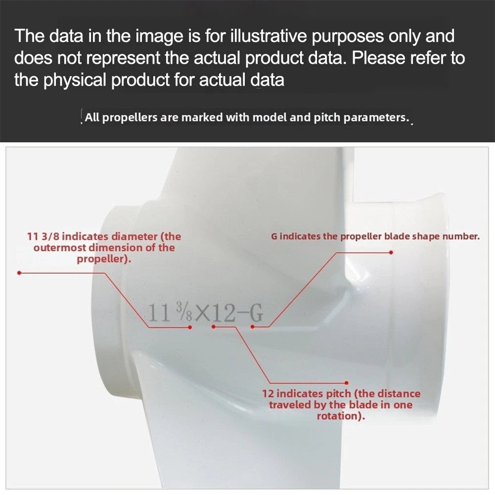 7-1/4x6 inch Outboard Propeller Designed for 2.5 For Hp and 3.0 For Hp Motors