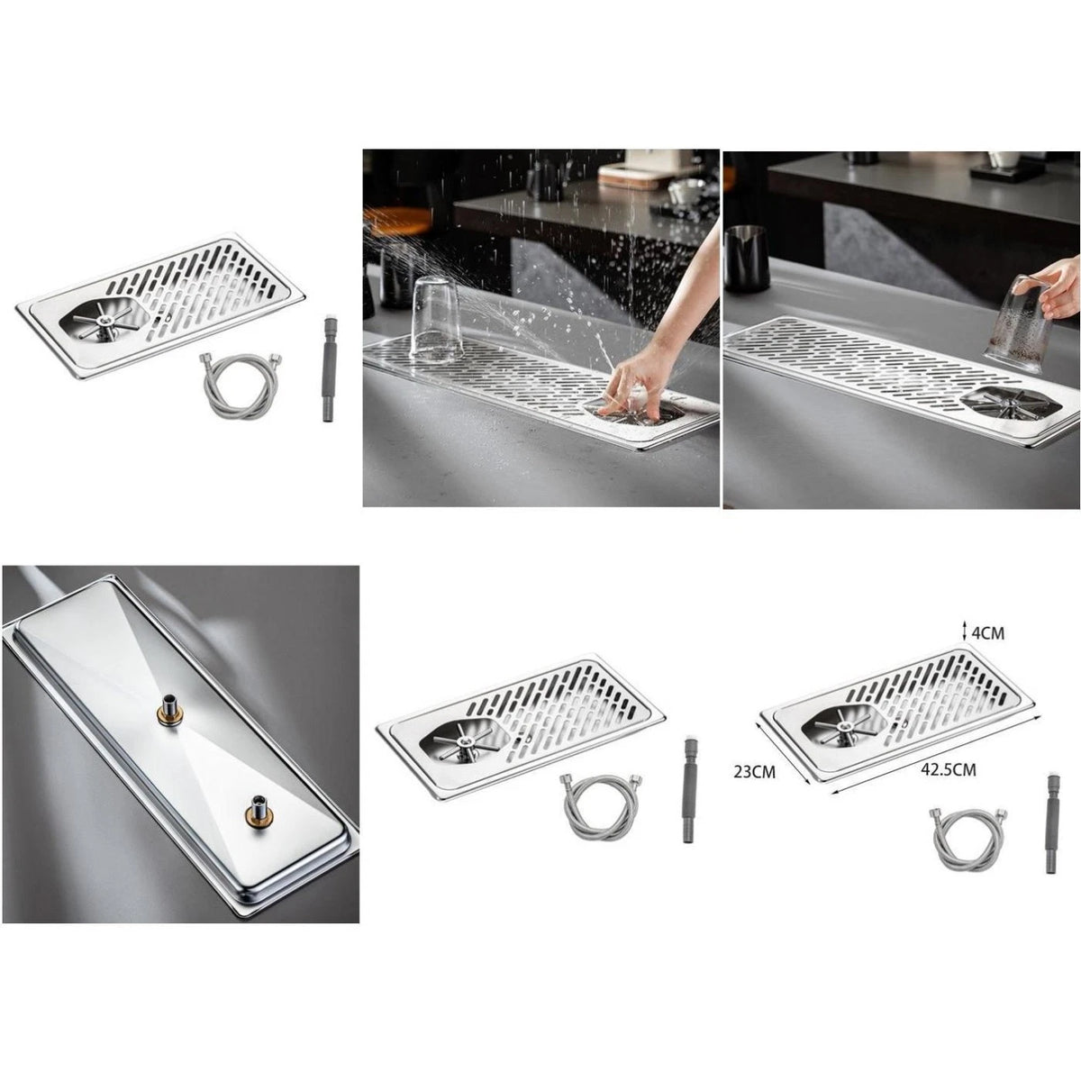 Cup Washer Stainless Steel with Multi Angle Rinse for Bars (2023–2023)