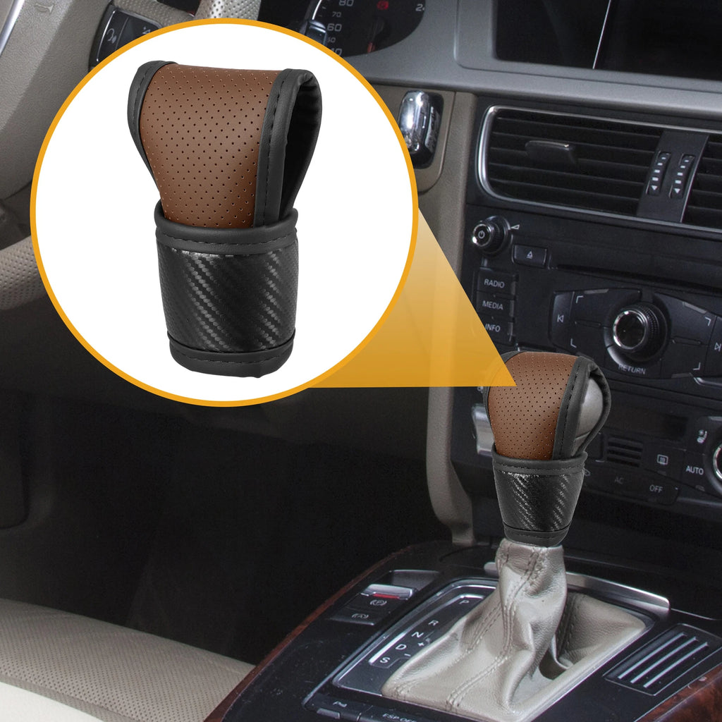 1 Pc Shift Knob Cover for Universal Automatic Gear Protector Brown