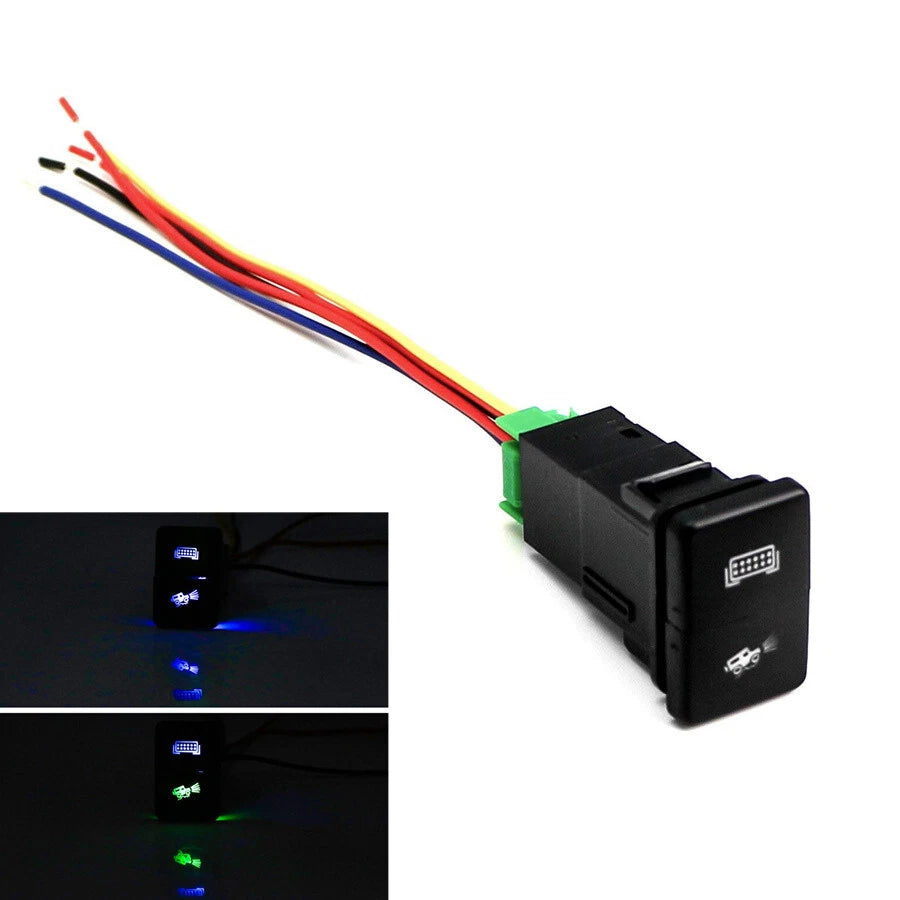 LED Dual Push Button Switch w/ Pigtail for Toyota (Fits )