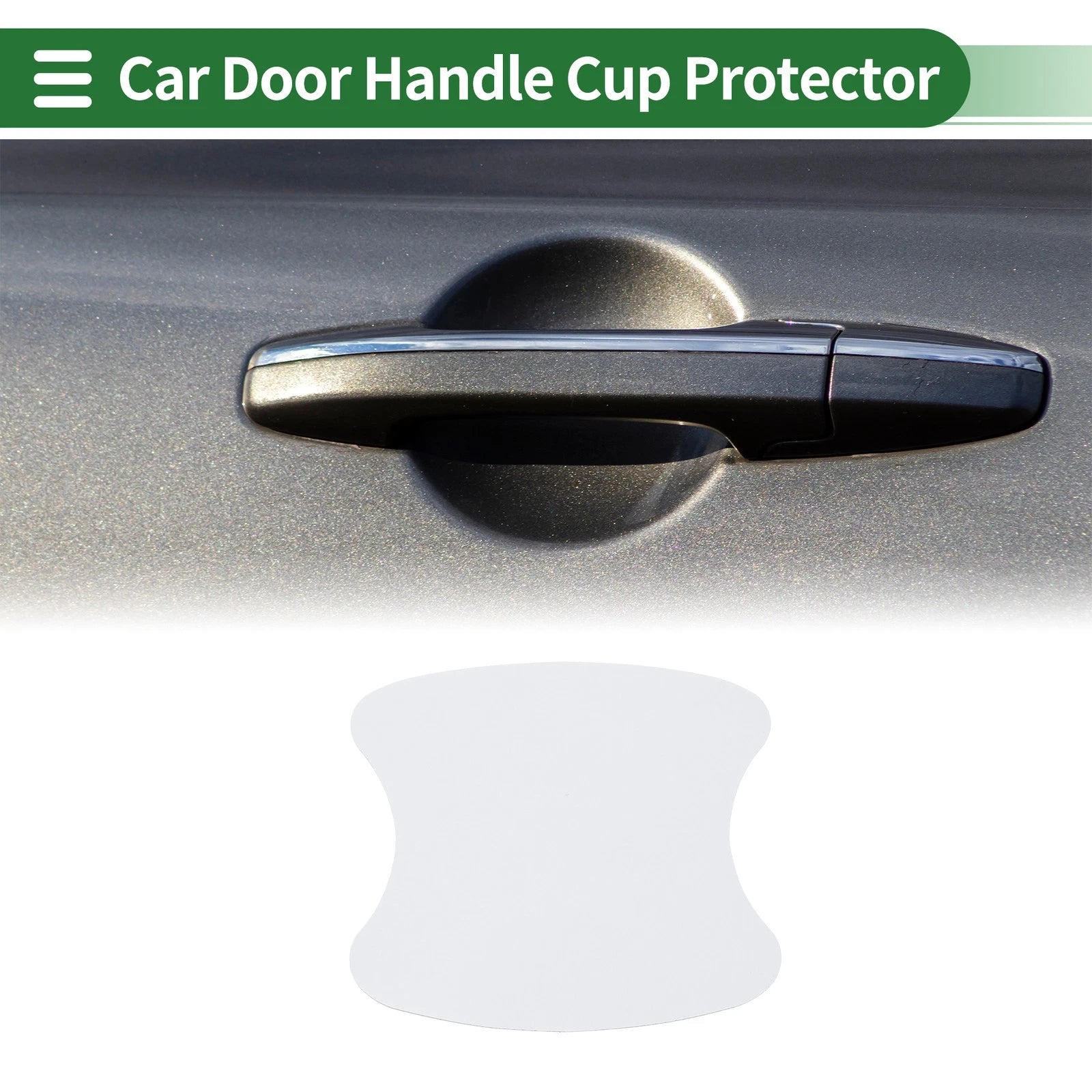 Door Handle Cup Protector Sticker for - 3.54"x3.93" White
