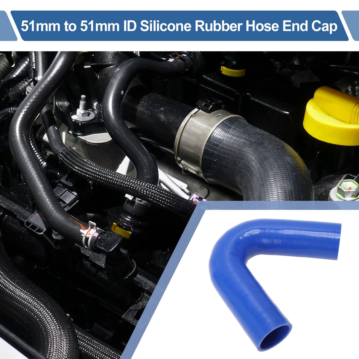 135 Degree 51mm Silicone Elbow for Intercooler Heater (150mm)