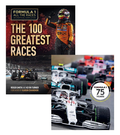 Set of 2 Formula 1 75 Years & The 100 Greatest Races Books