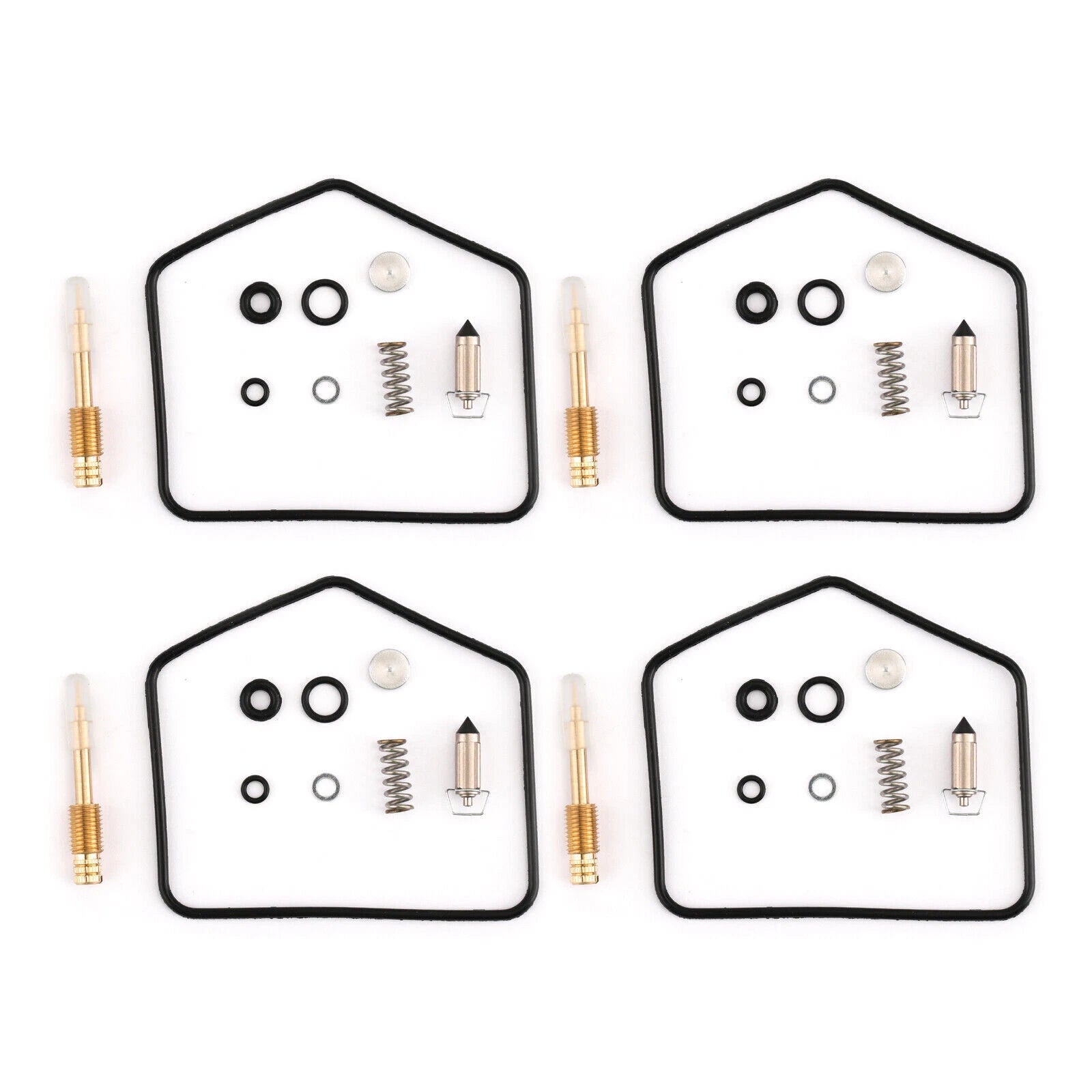 Set of 4 Carburetor Rebuild Kits for Kawasaki KZ440 A B D LTD ZN700A KZ750 H T9