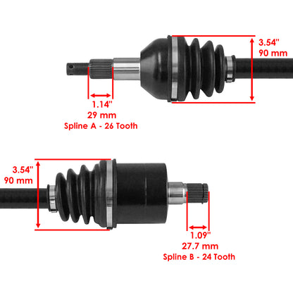 Caltric Rear Left CV Joint Axle Replacement for Can-Am Outlander 800R (2015)