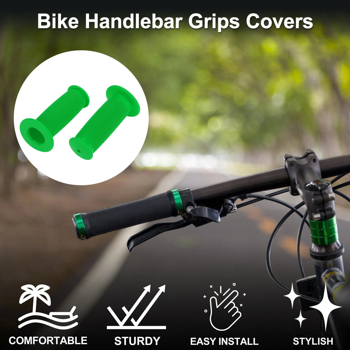 Handlebar Grips 85mm Non-Slip Cycling End Grips Cover 1 Pair for Bike