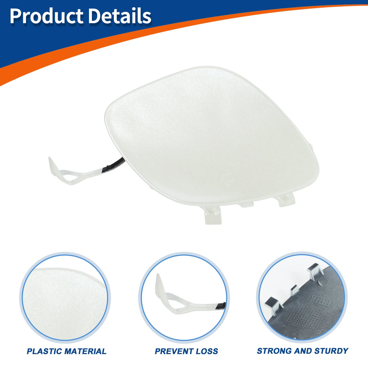 Tow Hook Cover for Mercedes-Benz A-Class (2016–2023) No.A2058850024 Diamond White