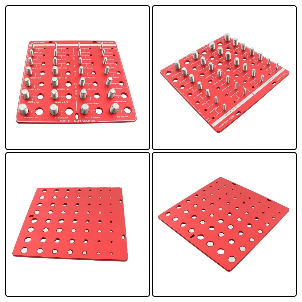 28 Thread Identifier Nut and Bolt Checker (14 Metric & 14 Standard)