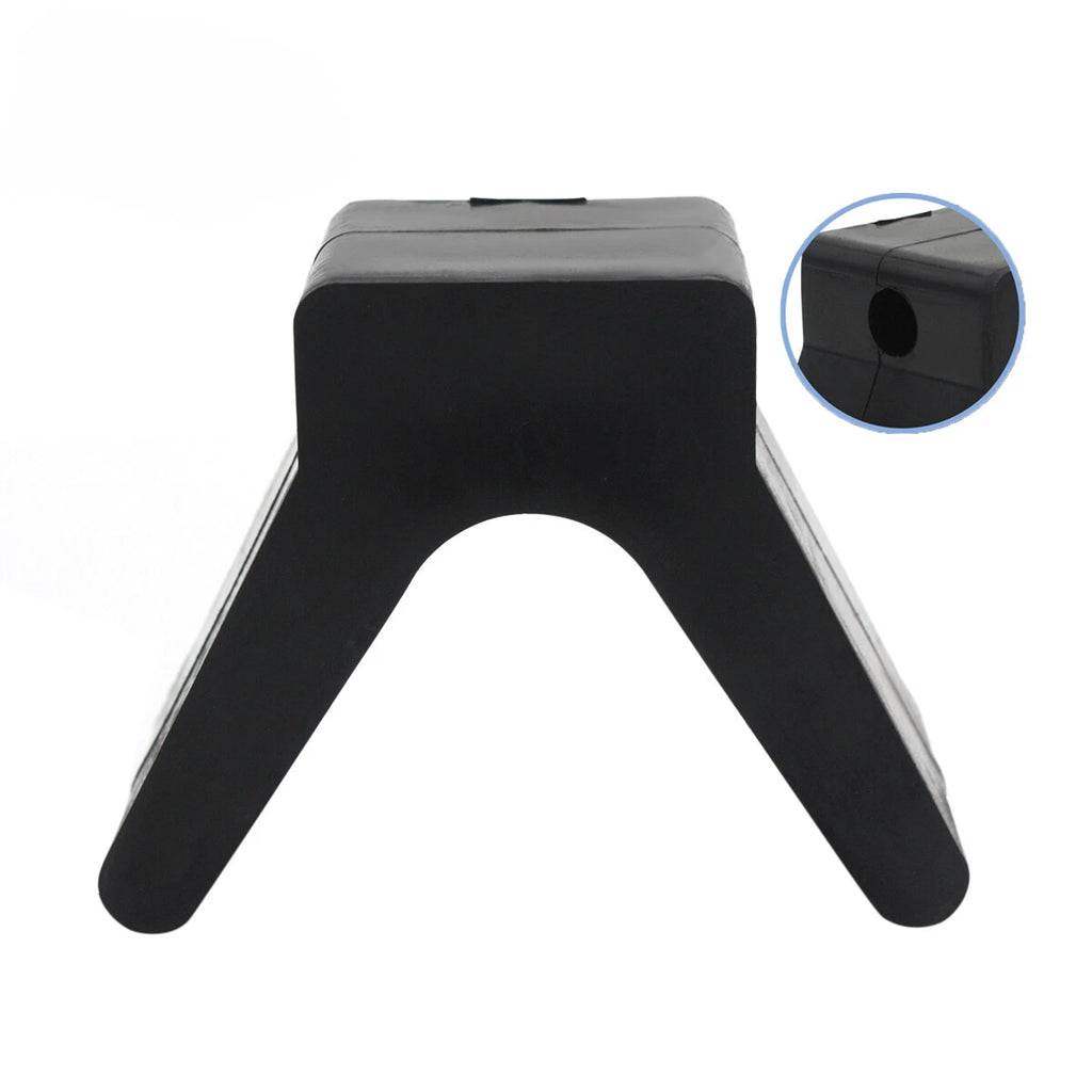 2" V-Style Bow Stop With 1/2" Mounting Hole Diameter Boat Trailer Non Marking