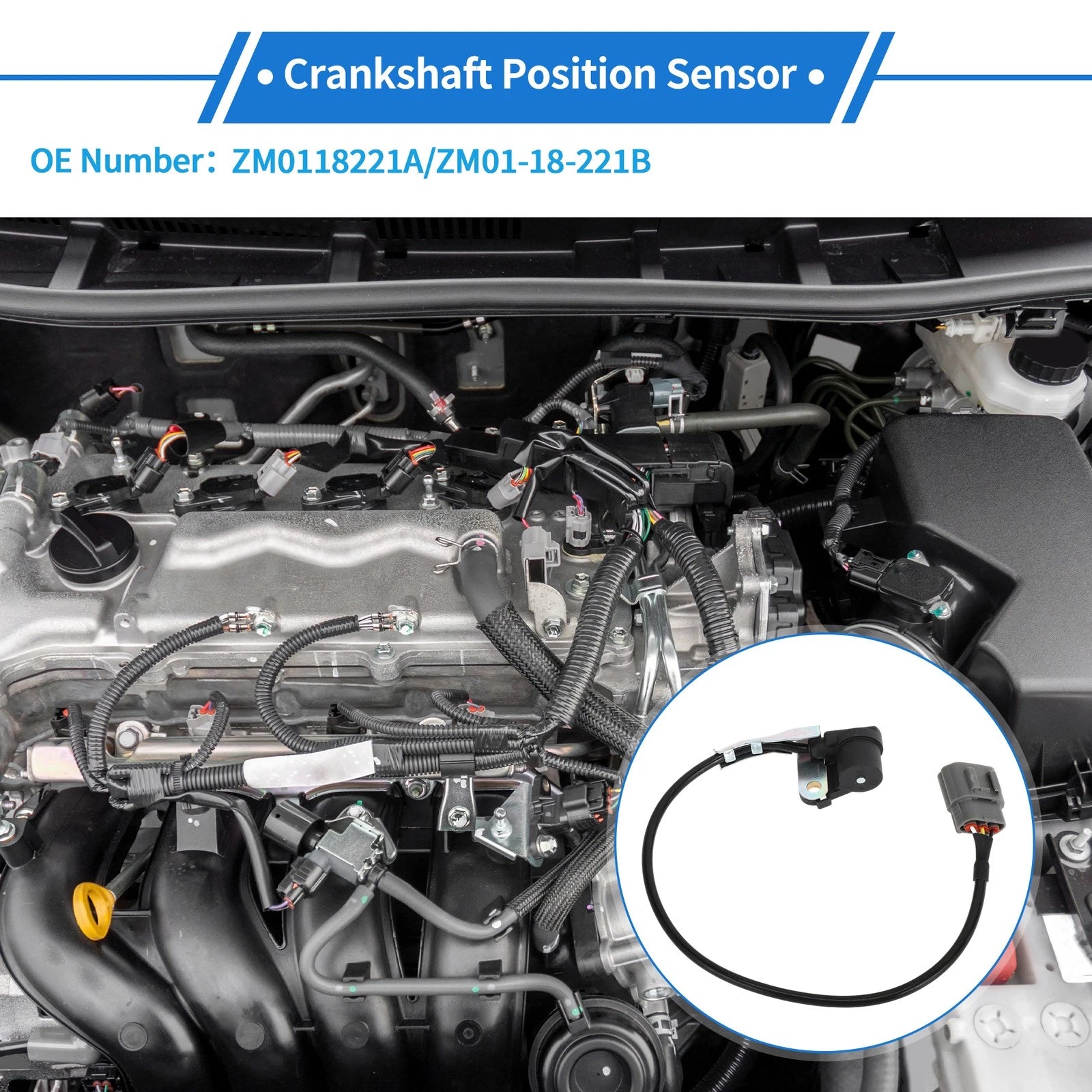Crankshaft Position Sensor for Mazda 323F Hatchback 1.4 1.6 (2001–2004)